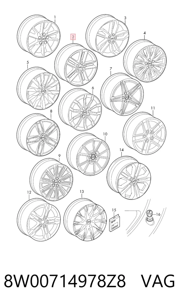 Llantas 8W00714978Z8 VAG