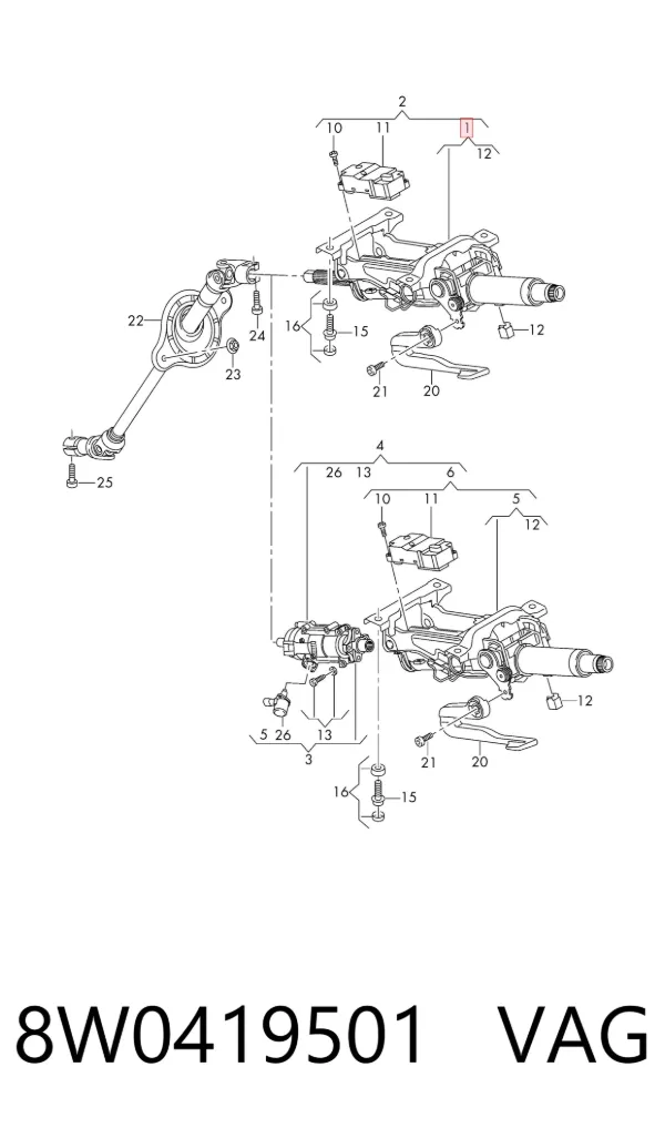Columna dirección Audi A5 Sportback