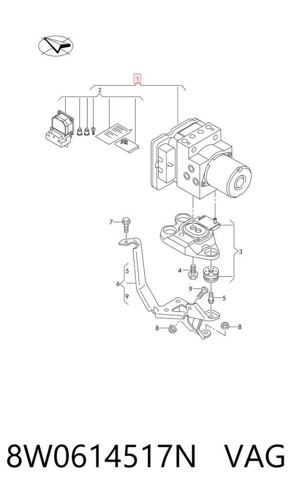 Módulo ABS 8W0614517N VAG
