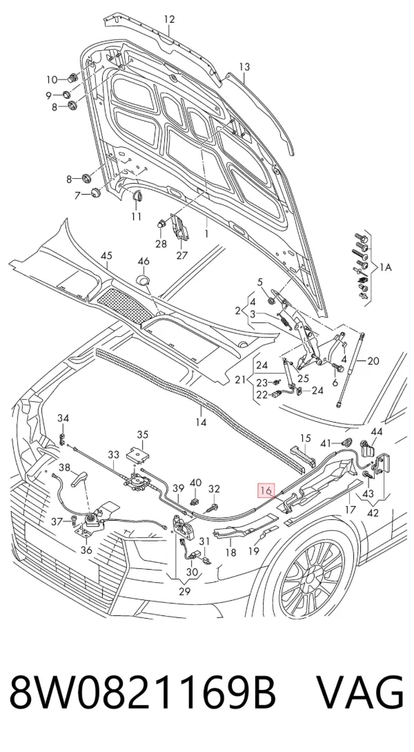 Tapón lateral de cubrejunta 8W0821169B VAG