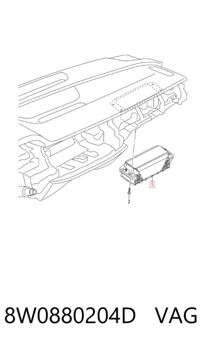 Airbag del pasajero VAG 8W0880204D