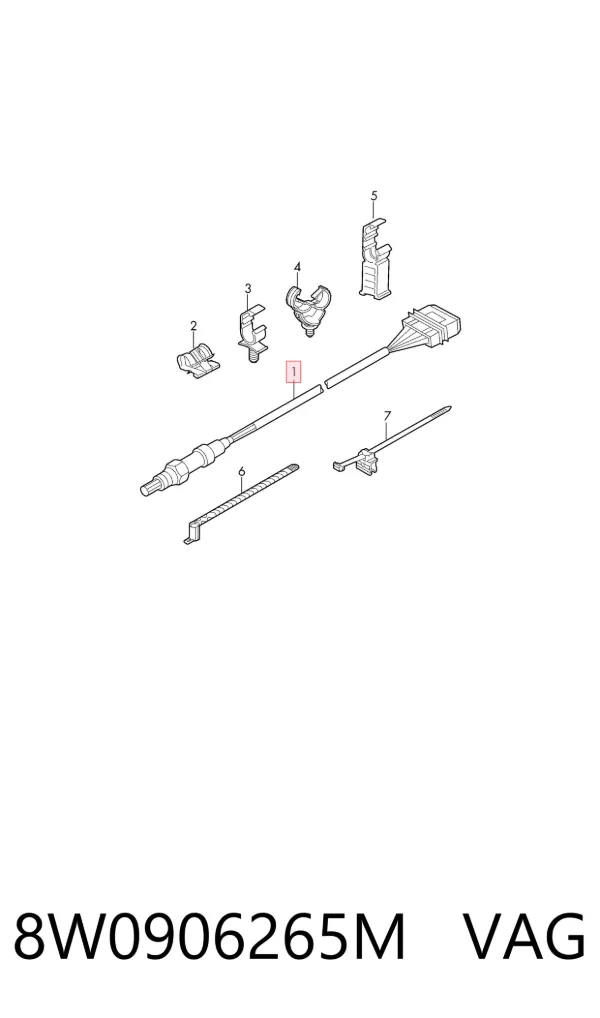Sonda lambda, sensor de oxígeno después del catalizador derecho 8W0906265M VAG