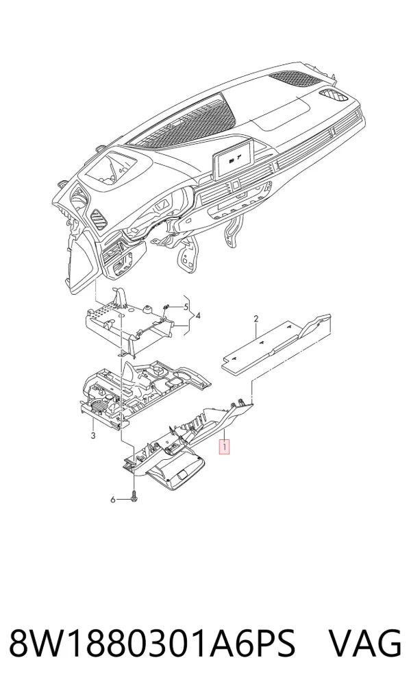 Guantera 8W1880301A6PS VAG