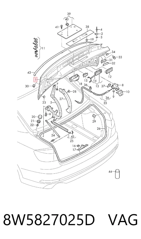 Tapa maletero Audi A4 B9