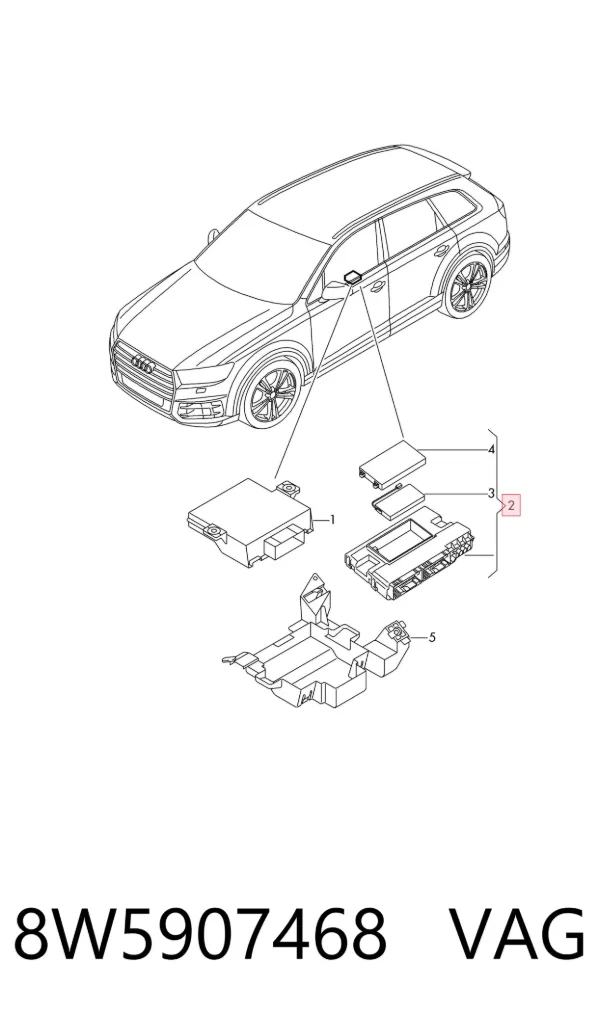 Módulo de interfaz de diagnóstico 8W5907468 VAG