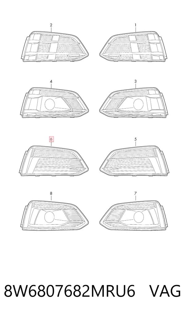  8W6807682MRU6 VAG