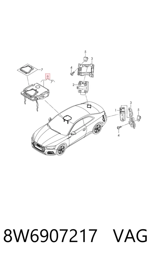 Cámara del sistema de visión 8W6907217 VAG