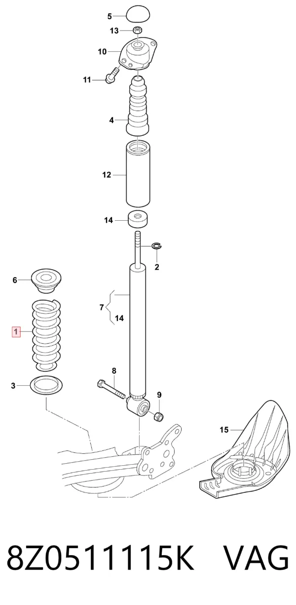 Muelle 8Z0511115K VAG