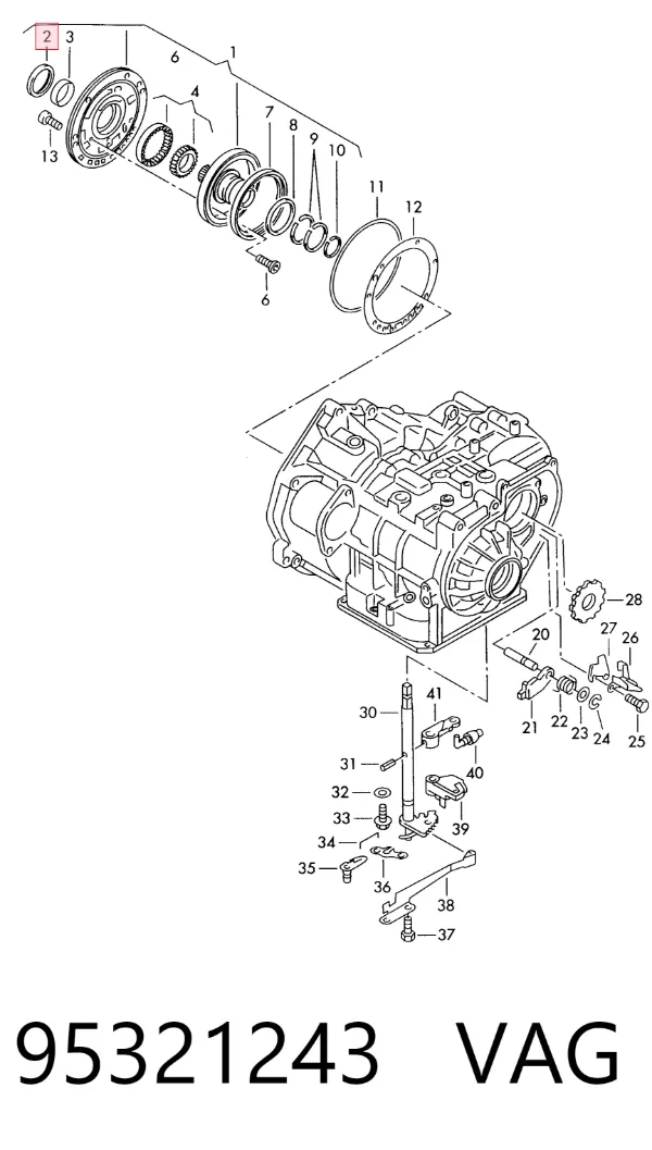 Retén de aceite de la bomba de aceite de la transmisión automática 95321243 VAG