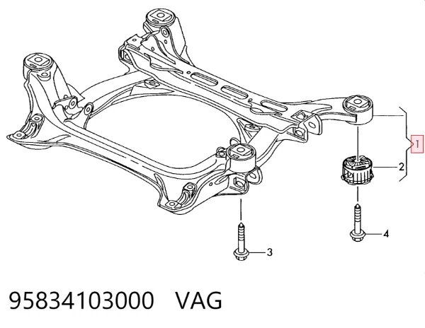 Puente delantero 95834103000 VAG