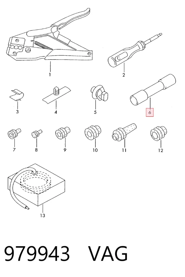 Terminal del cable 979943 VAG