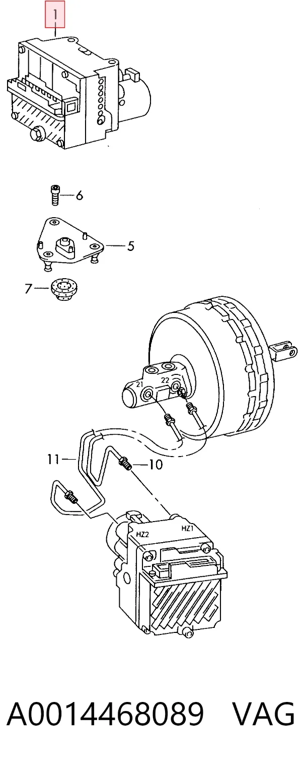 Módulo ABS A0014468089 VAG