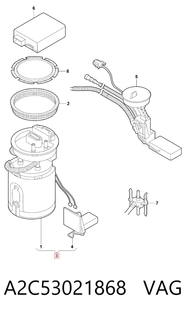 Bomba de gasolina A2C53021868 VAG