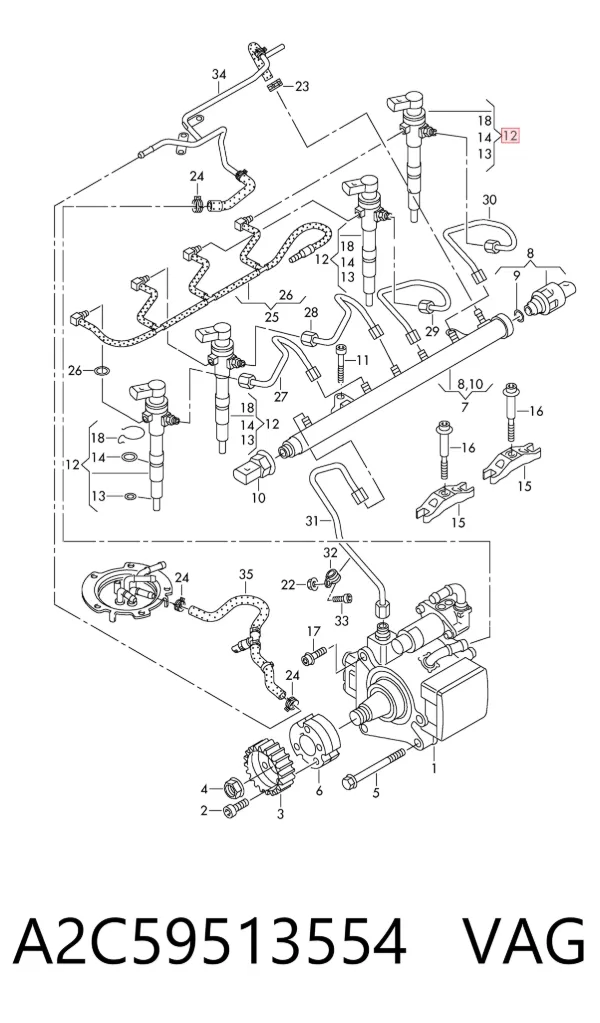Inyector A2C59513554 VAG