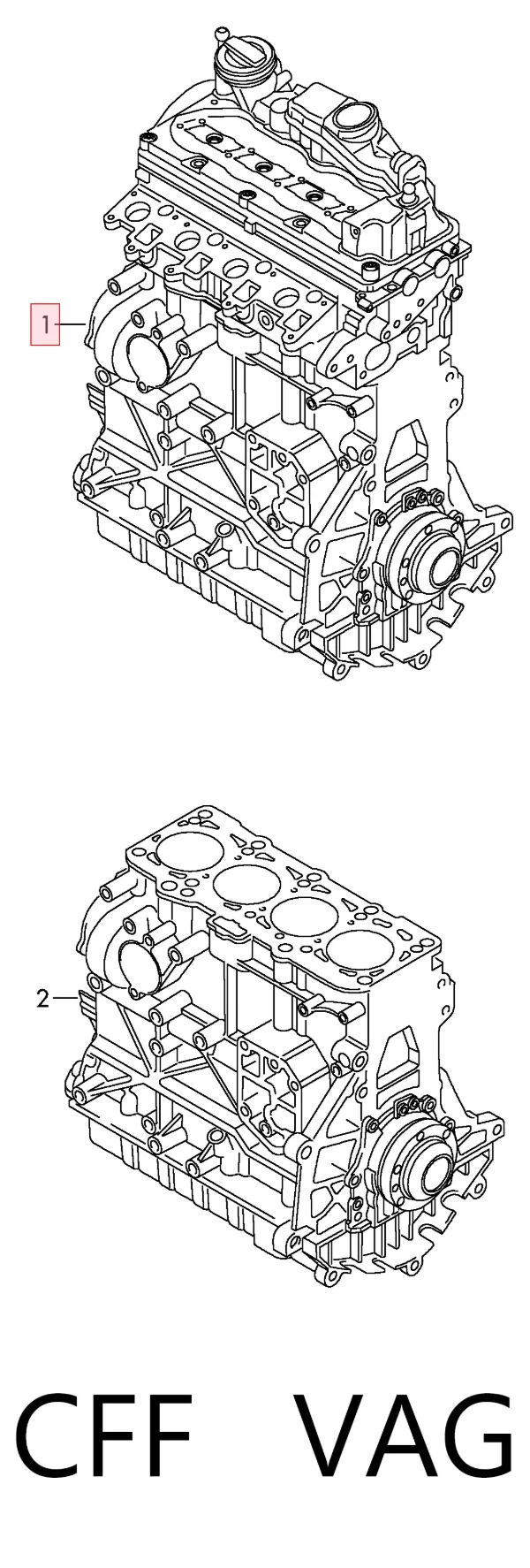 Motor completo CFF VAG