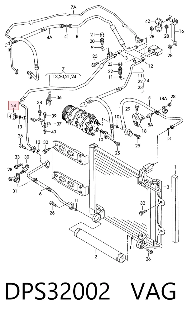 Sensor de presion de aire acondicionado DPS32002 VAG