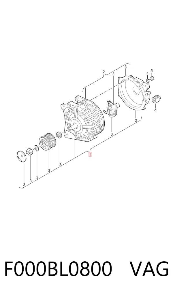 Alternador F000BL0800 VAG