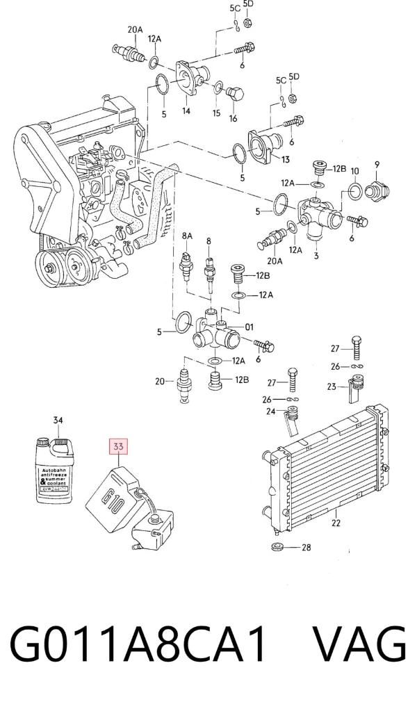 Liquido refrigerante G011A8CA1 VAG