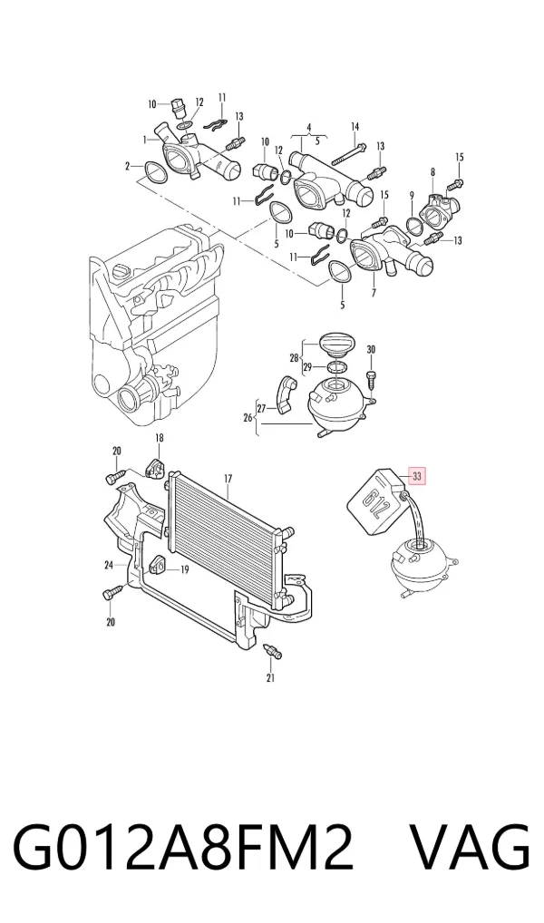 Liquido refrigerante G012A8FM2 VAG