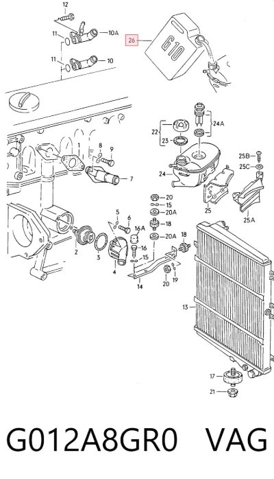Refrigerante VAG G012A8GR0