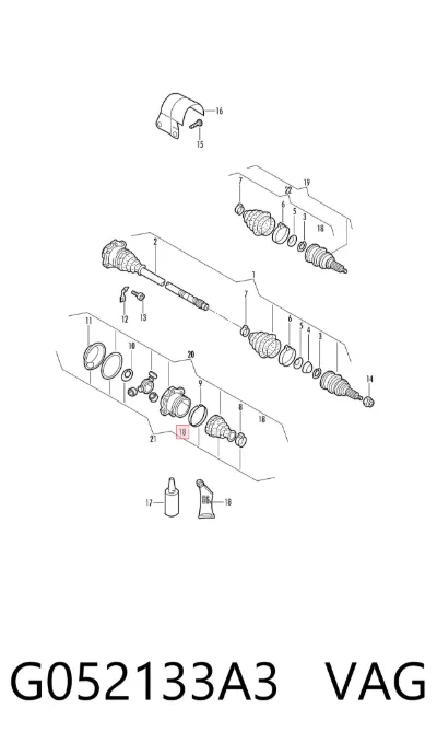 Grasa para rodamientos y juntas homocinéticas VAG G052133A3