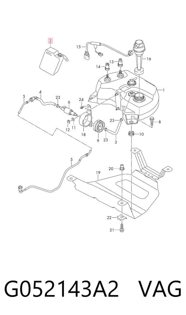 Aditivos del sistema de combustible para motores diésel G052143A2 VAG