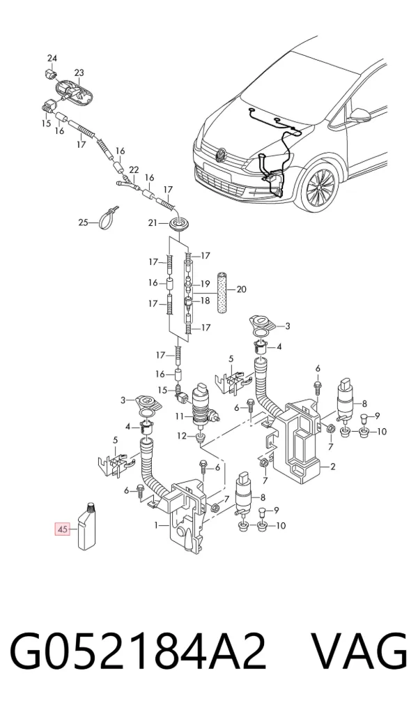 Líquido limpiaparabrisas G052184A2 VAG