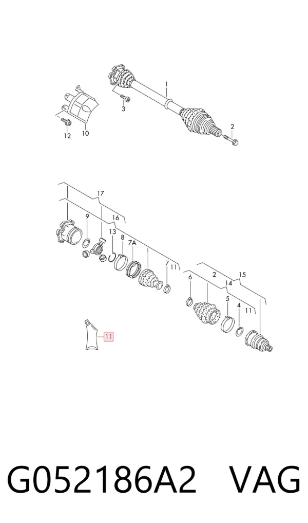 Grasa para rodamientos y juntas homocinéticas G052186A2 VAG