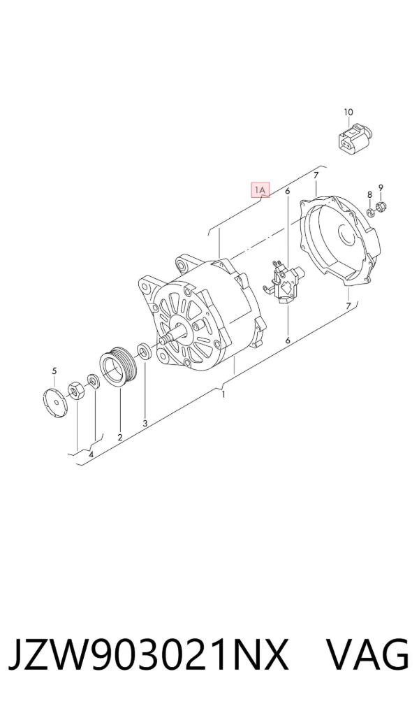 Alternador JZW903021NX VAG