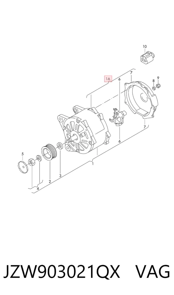 Alternador JZW903021QX VAG