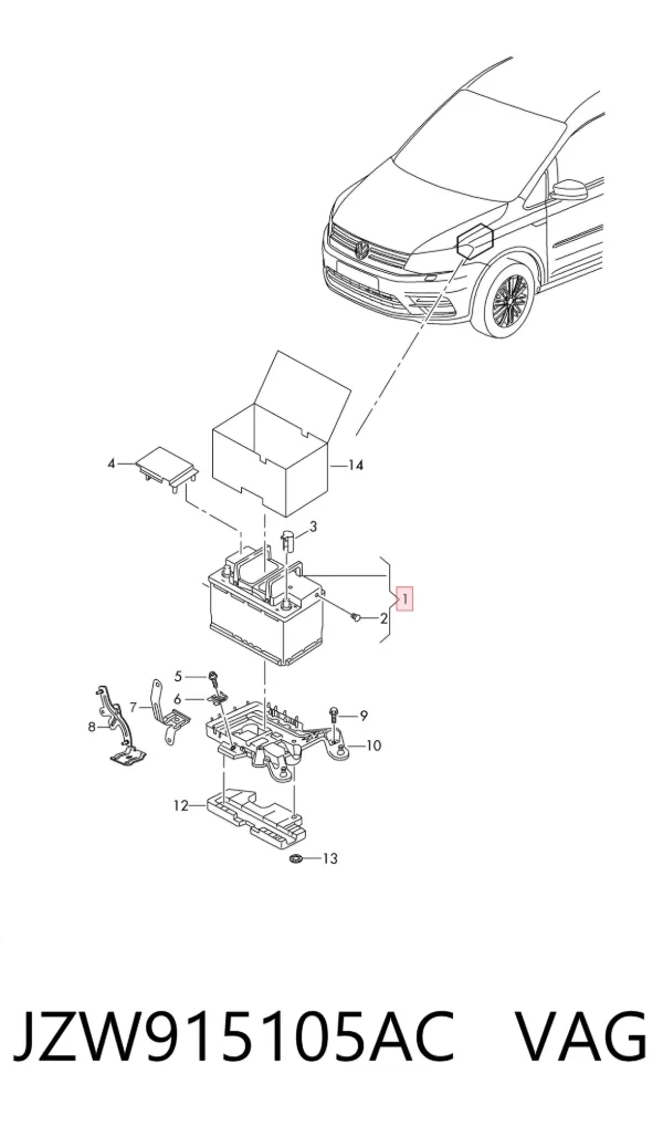 Batería JZW915105AC VAG
