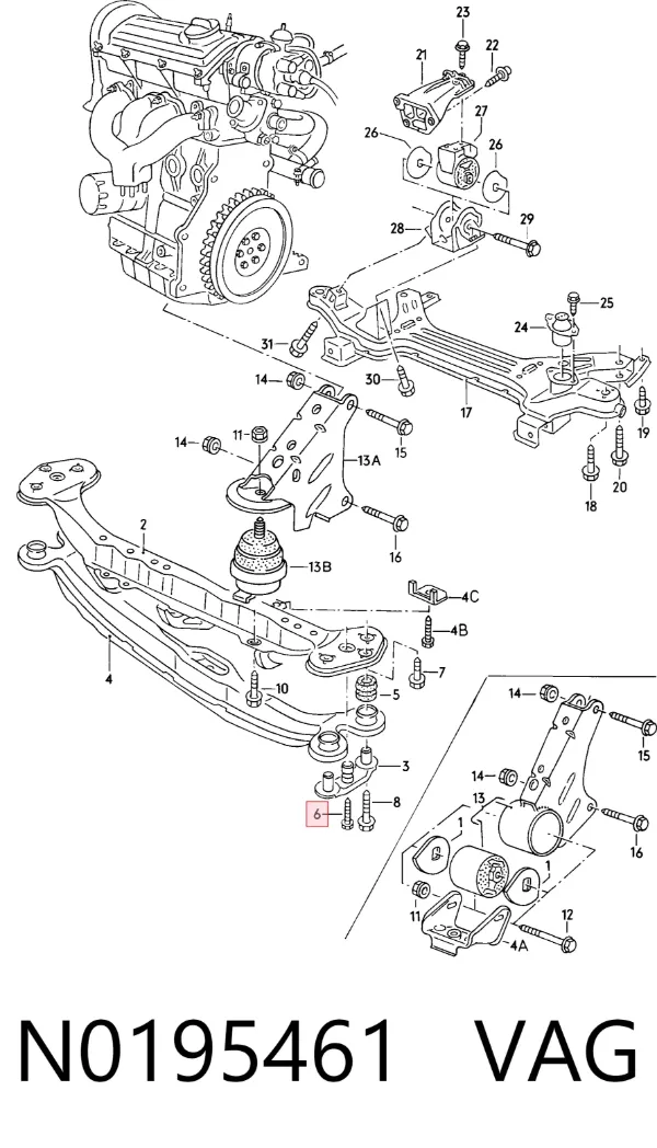 Tornillo N0195461 VAG