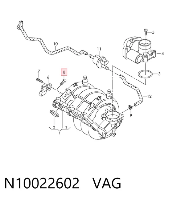 Tornillo culata N10022602 VAG