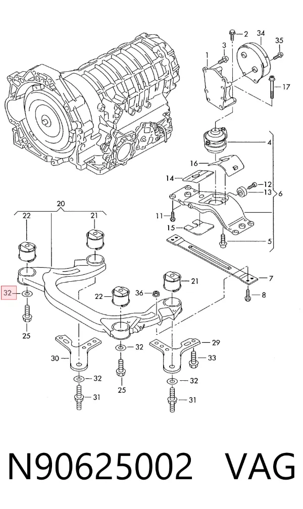  N90625002 VAG