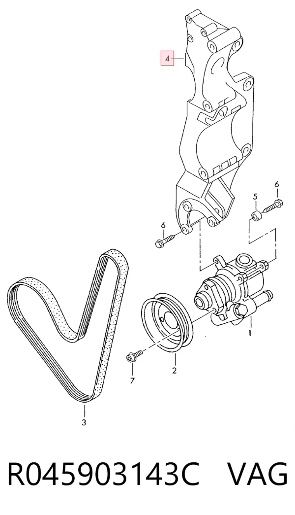 Soporte del alternador R045903143C VAG