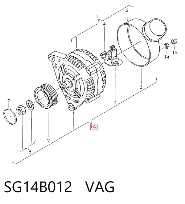 Alternador SG14B012 VAG