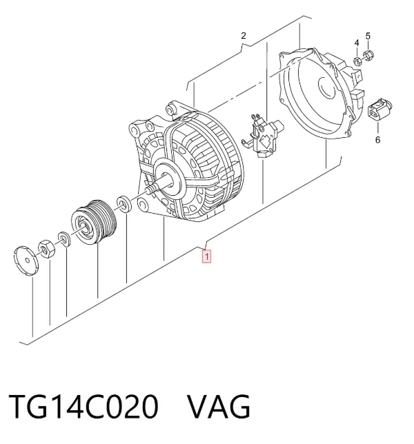 Alternador TG14C020 VAG
