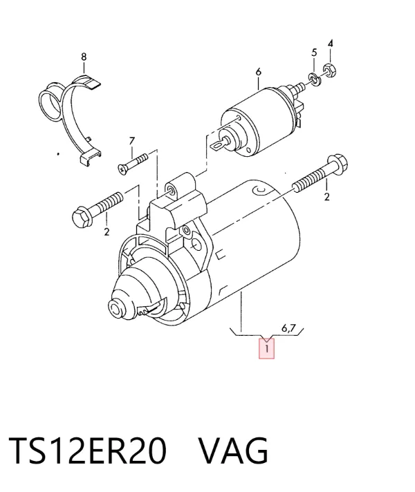 Motor de arranque TS12ER20 VAG