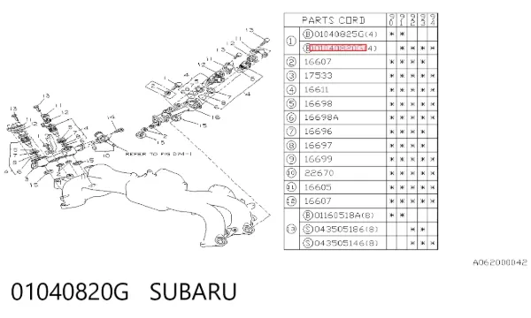 Tercera luz de freno 01040820G Subaru