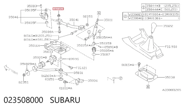  023508000 Subaru