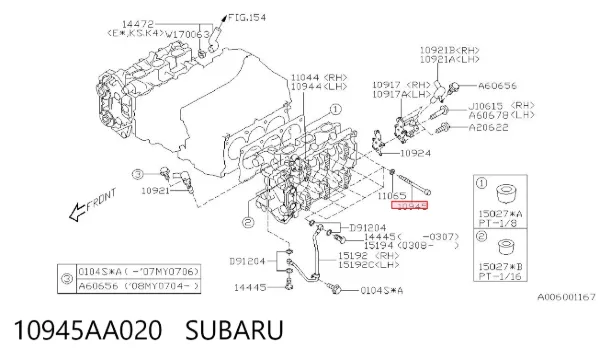Tornillo culata 10945AA020 Subaru