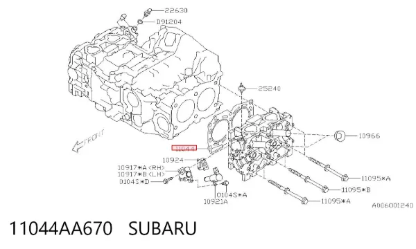 Junta de culata 11044AA670 Subaru