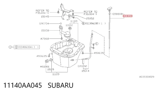 Varilla de aceite 11140AA045 Subaru