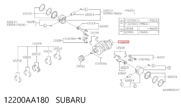 Cigüeñal Subaru Legacy II