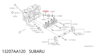 Retén de válvula de admisión SUBARU 13207AA120