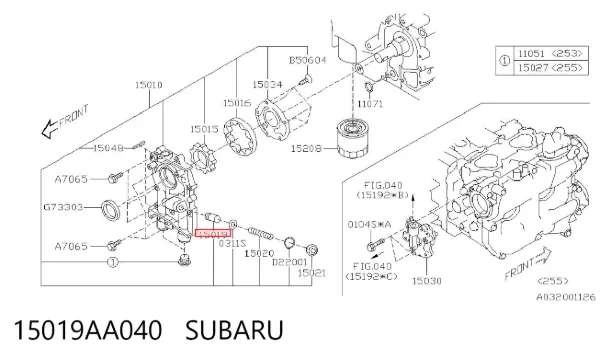  15019AA040 Subaru