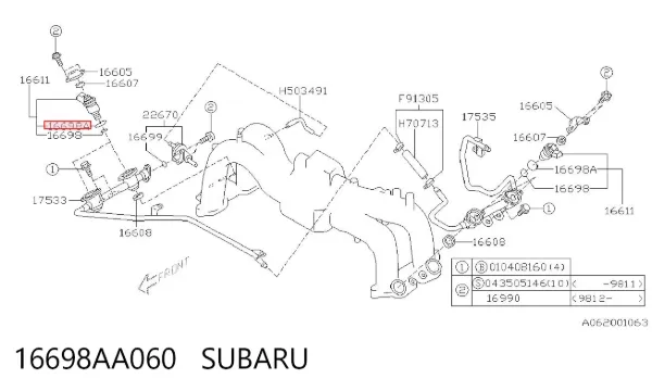  16698AA060 Subaru