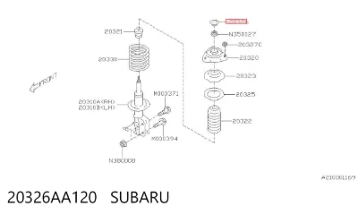 Cubierta de soporte del amortiguador delantero SUBARU 20326AA120