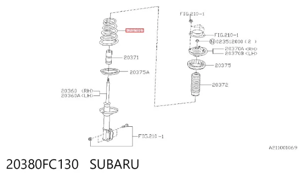 Muelle 20380FC130 Subaru