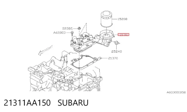 Portafiltro de aceite 21311AA150 Subaru